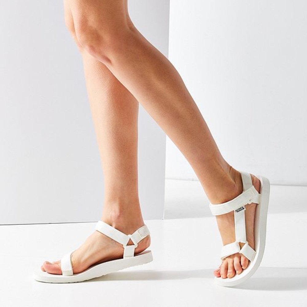 White Teva original universal sandal